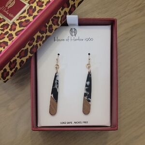 New in Box! ✨️ House of Harlow 1960 Black and Brown Dangle Earrings